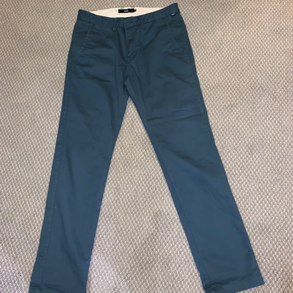 Mens 32/31 Vans teal blue chino